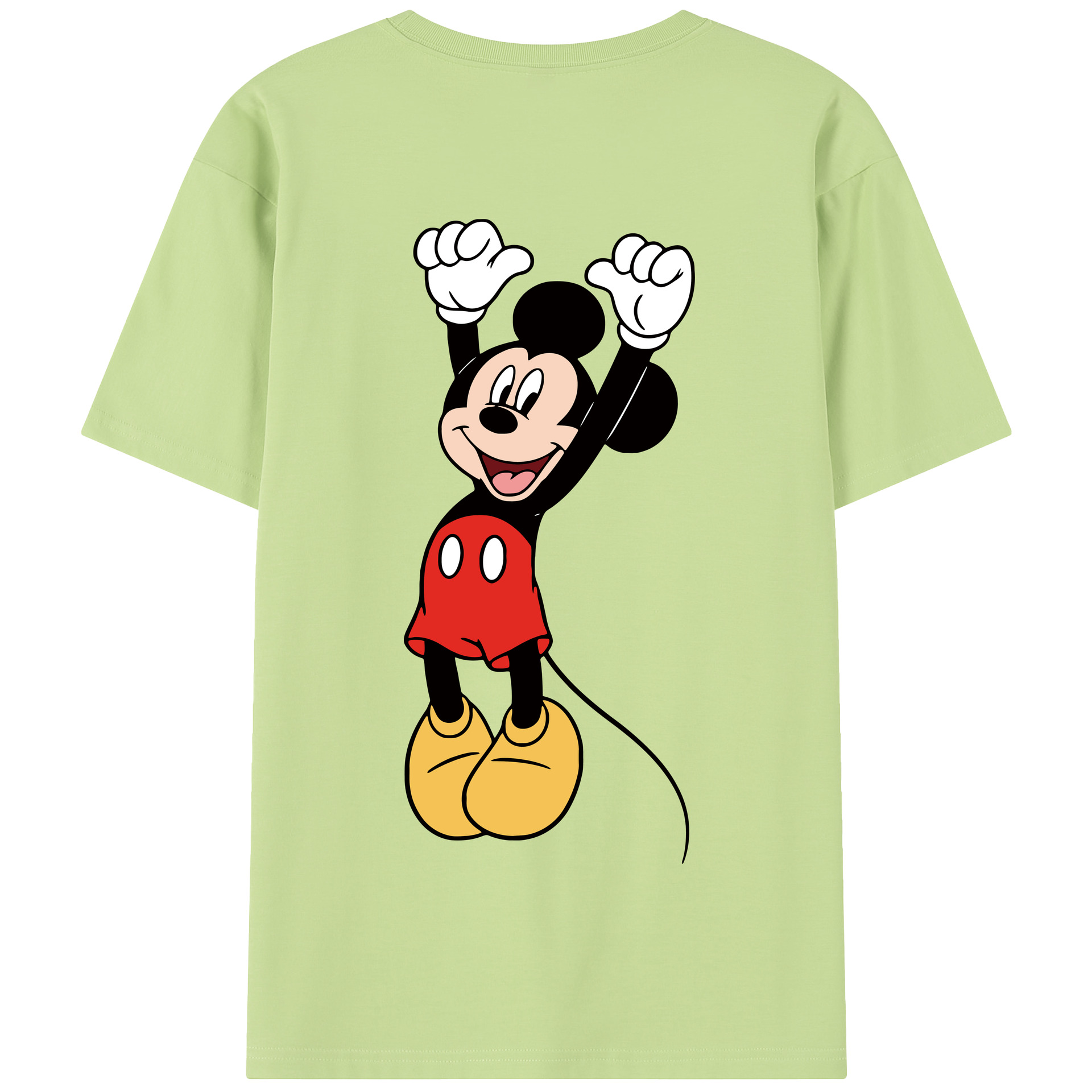 （画像用） ミッキーマウス Mickey Mouse 綿100％半袖Tシャツ（背面プリント）